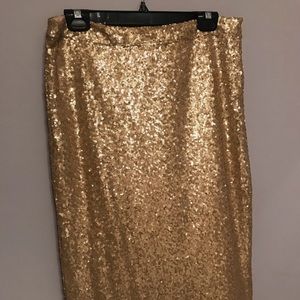 Gold Sequin Skirt